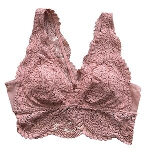 Aerie Lace Bralette in Apricot Size Large